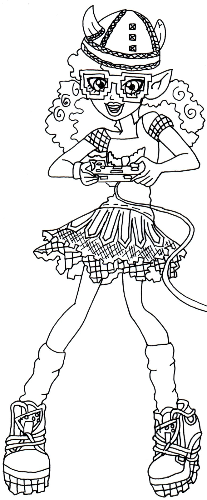 Monster High Catty Noir Boo York Coloring Pages Coloring Pages
